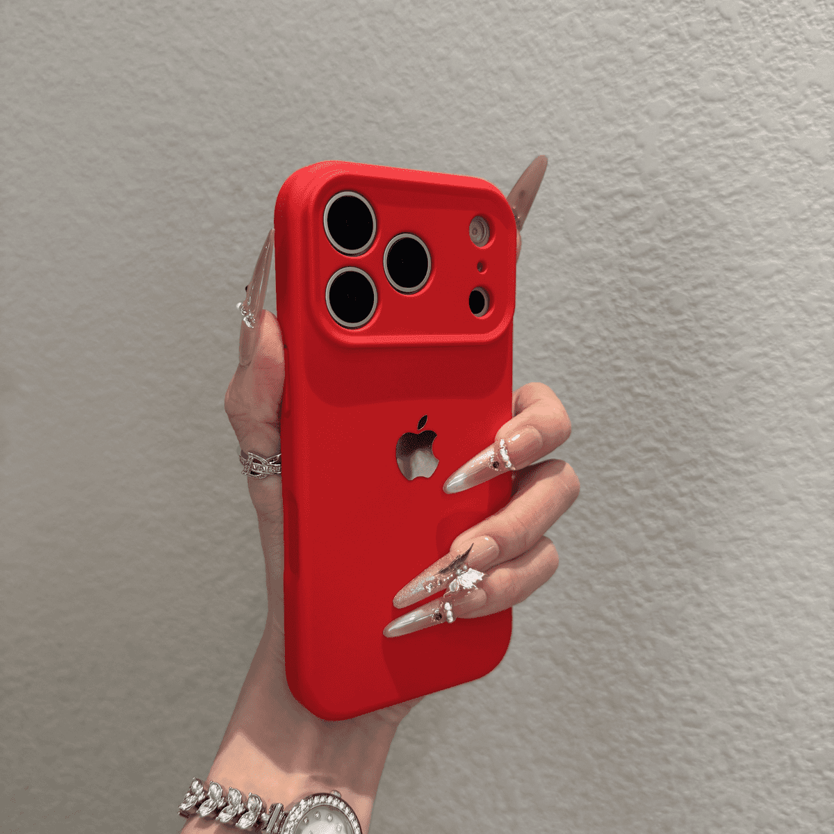 Liquid silicone skin feel anti drop case for iPhone