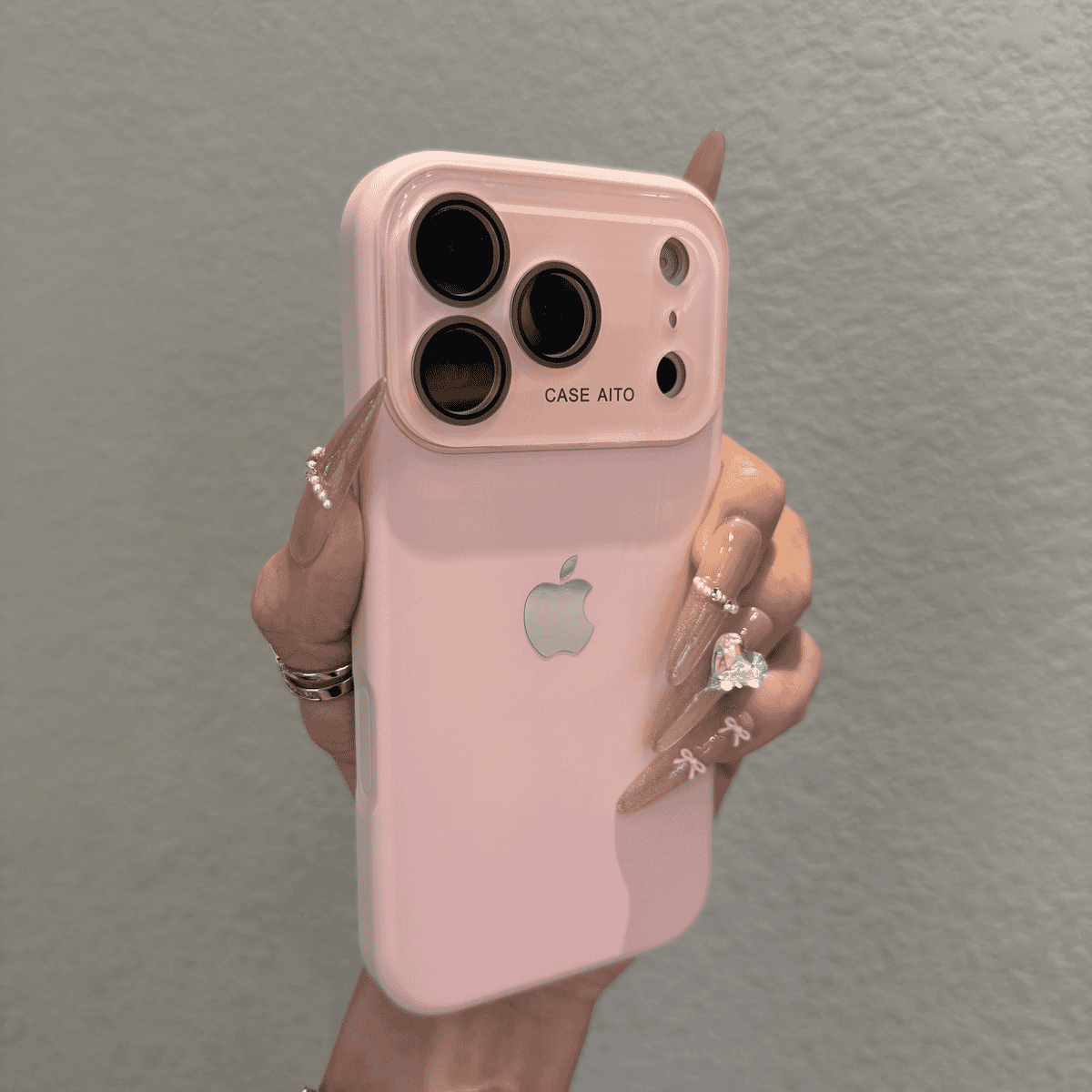 Tempered glass lens film skin sensitive liquid silicone case for iPhone