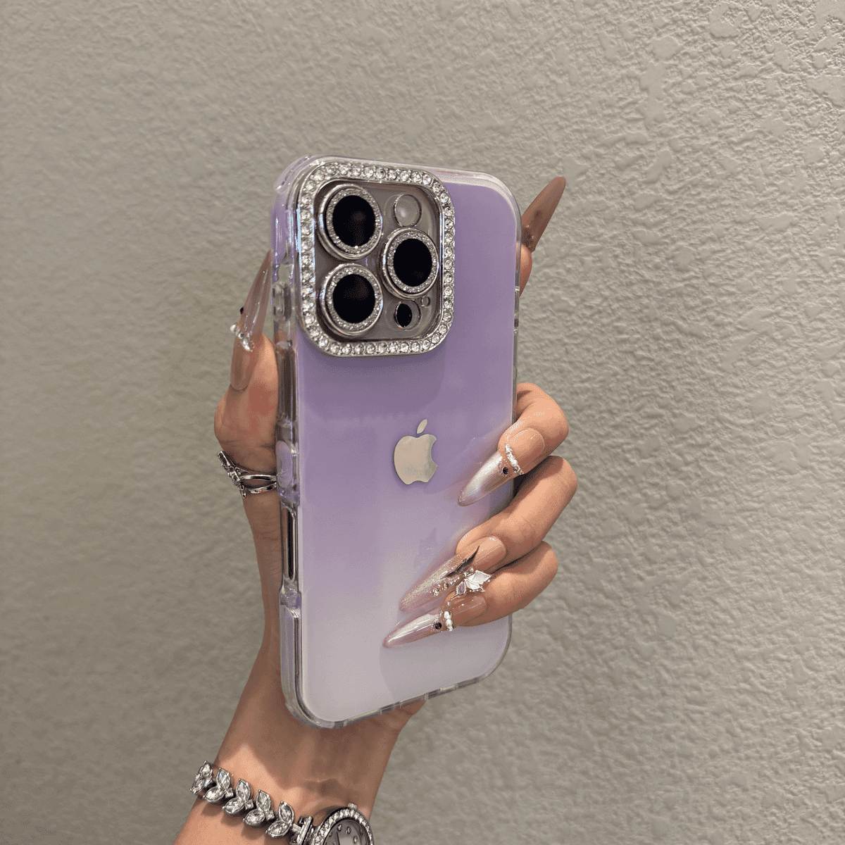 Advanced Gradient Flash Diamond Lens Case for iPhone