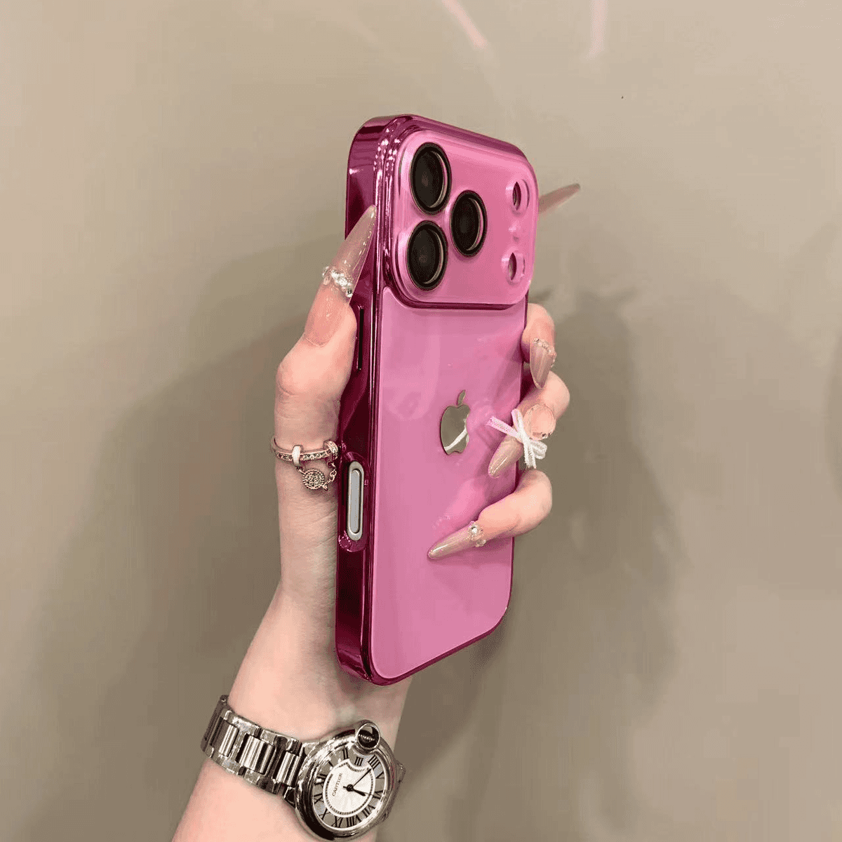 Advanced electroplated glass lens film case for iPhone