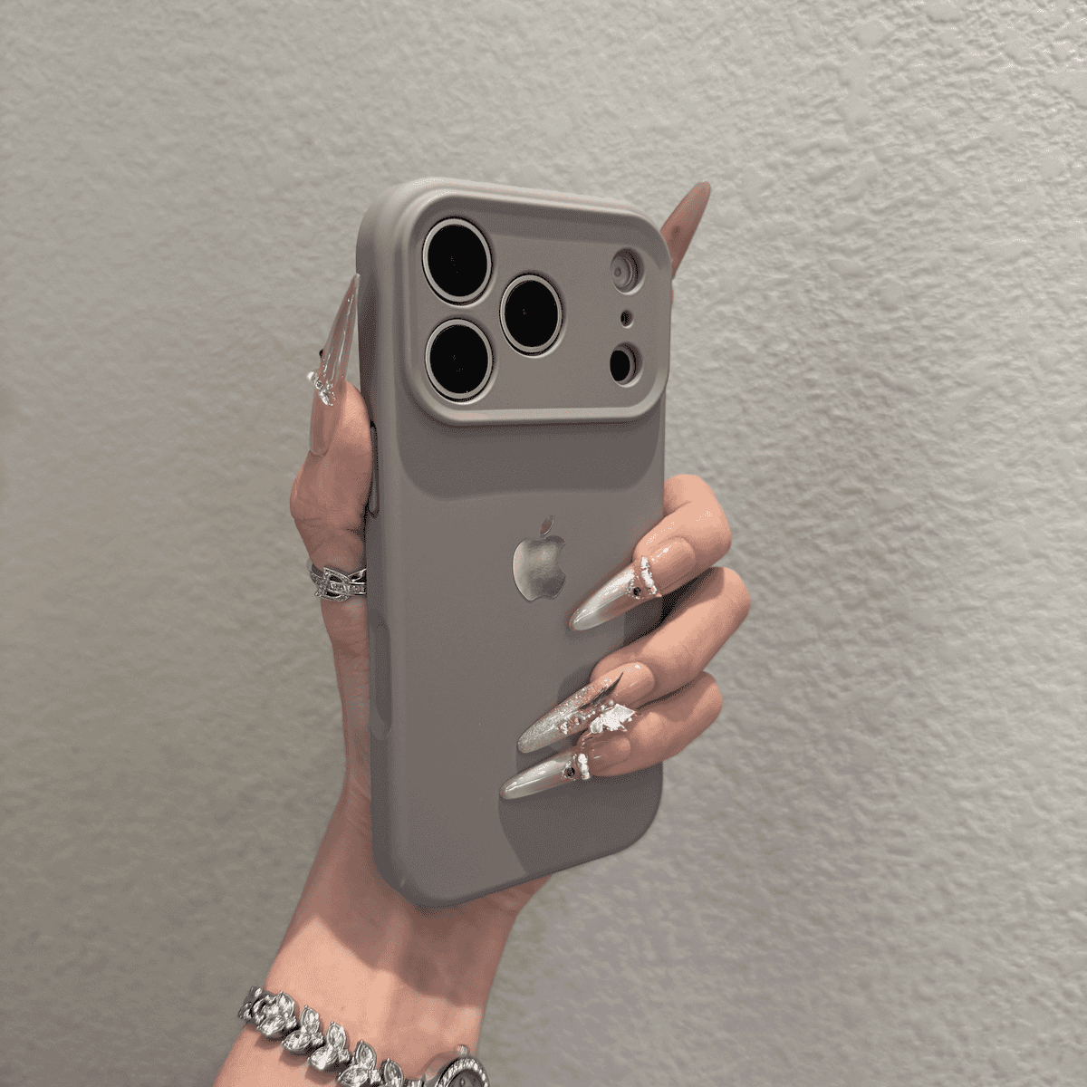 Liquid silicone skin feel anti drop case for iPhone