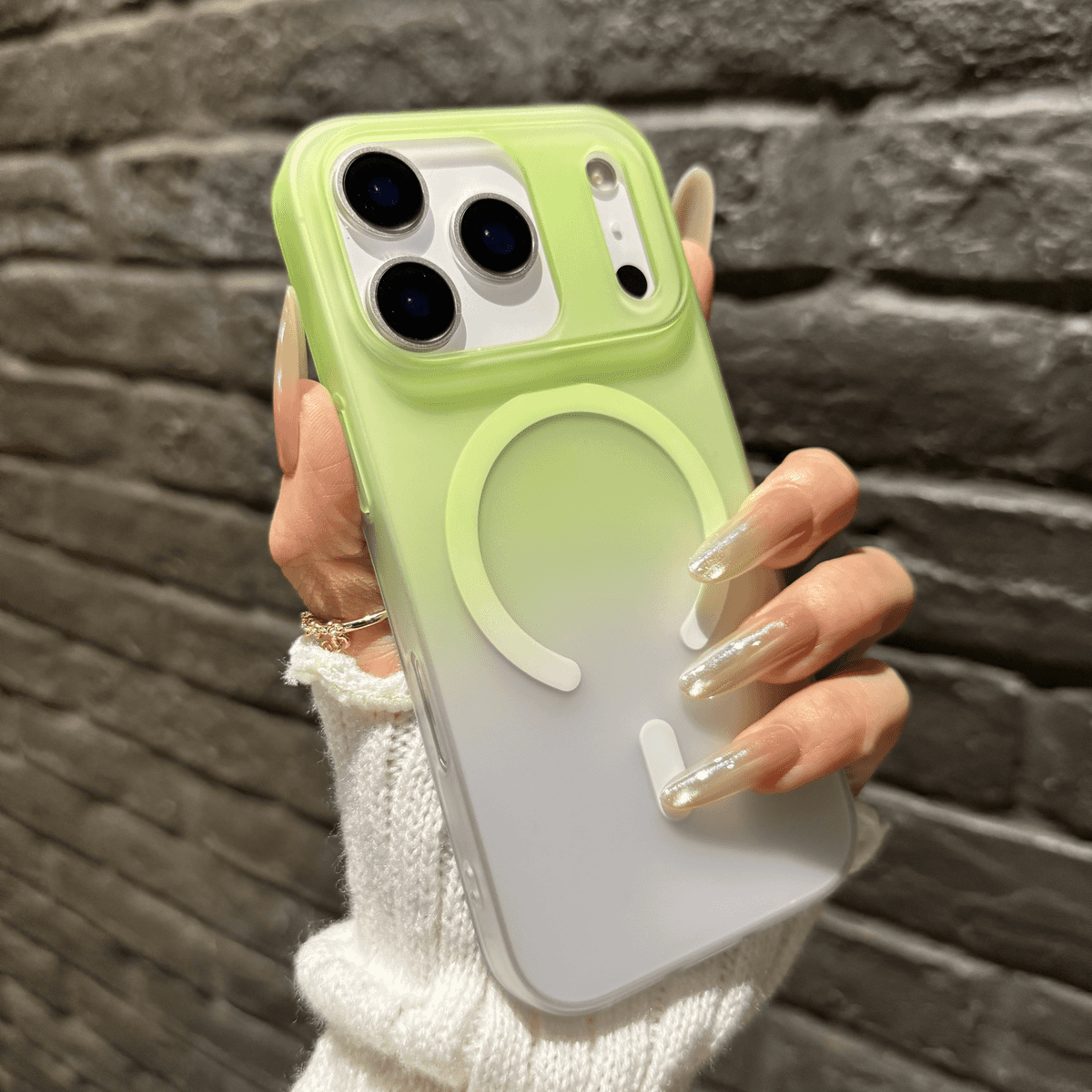 Gradient frosted magnetic case for iPhone