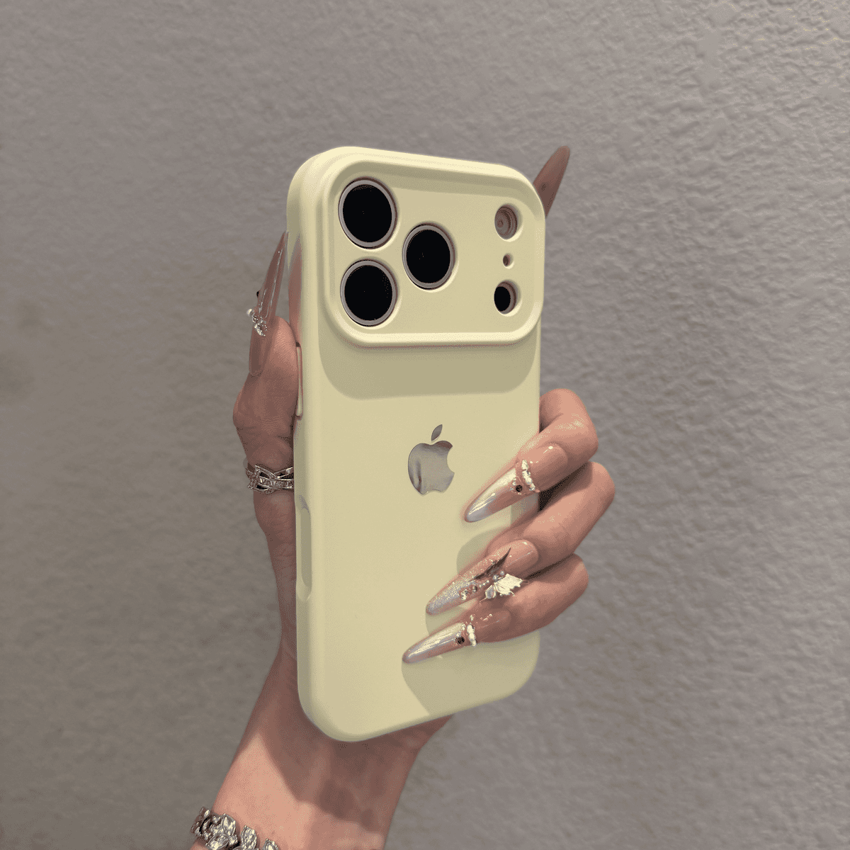 Liquid silicone skin feel anti drop case for iPhone