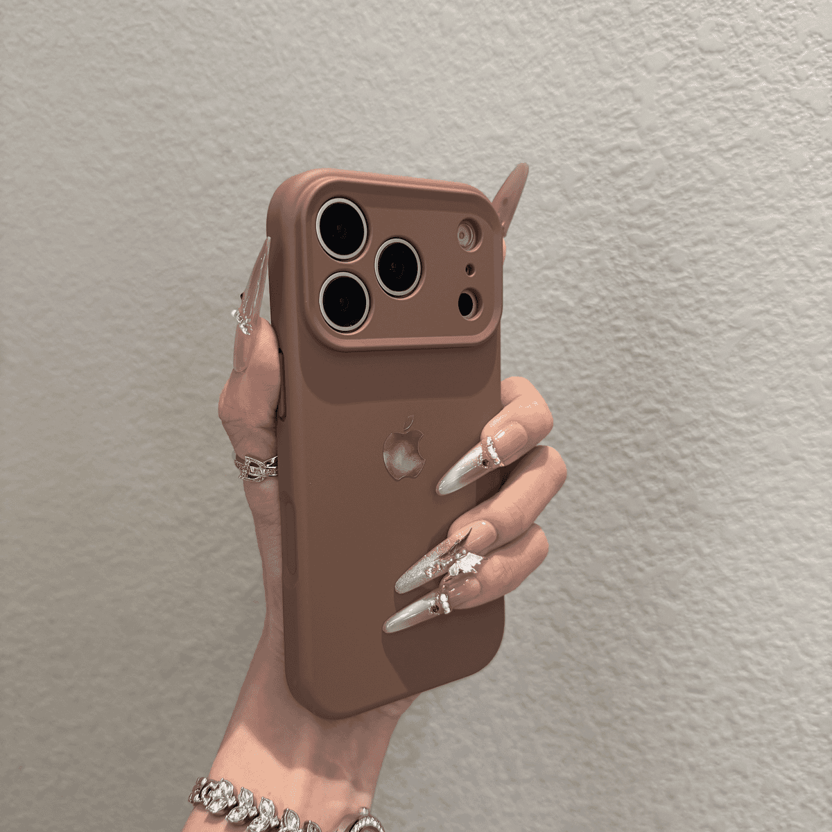 Liquid silicone skin feel anti drop case for iPhone