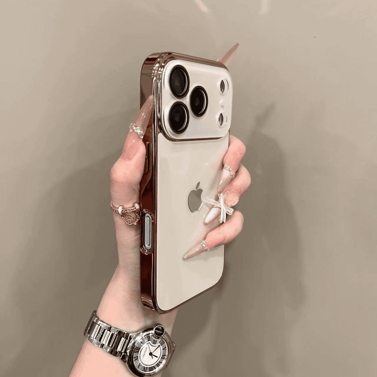 Advanced electroplated glass lens film case for iPhone