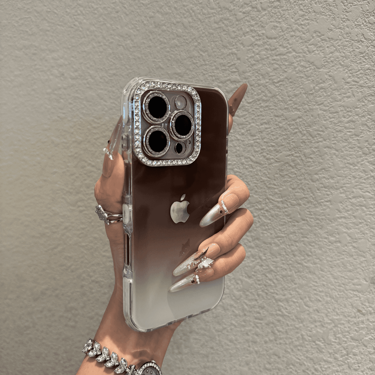 Advanced Gradient Flash Diamond Lens Case for iPhone