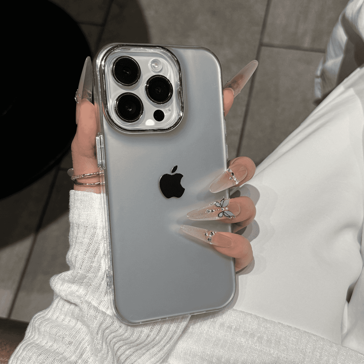 Advanced electroplated silver case for iPhone