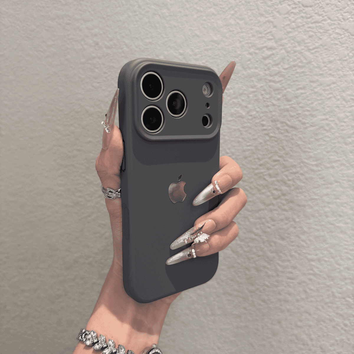 Liquid silicone skin feel anti drop case for iPhone