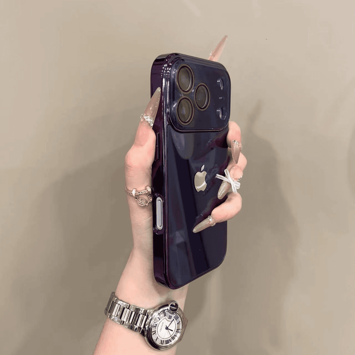 Advanced electroplated glass lens film case for iPhone