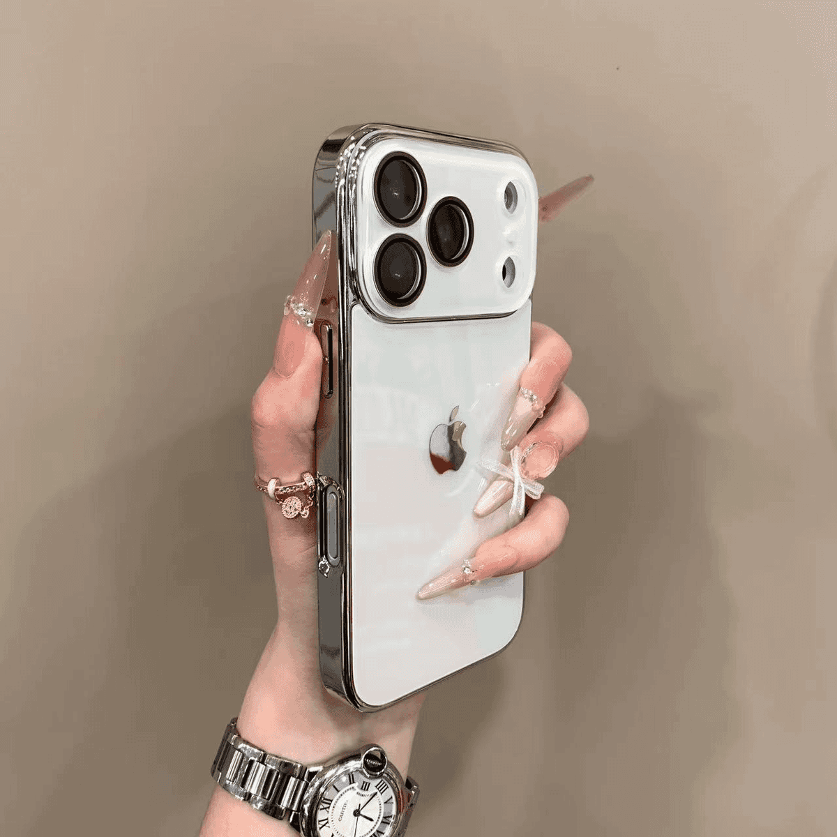 Advanced electroplated glass lens film case for iPhone
