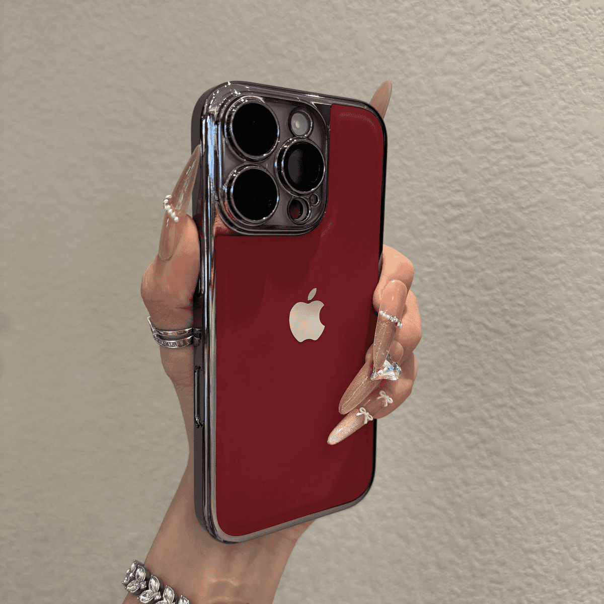 Advanced electroplated leather pattern case for iPhone