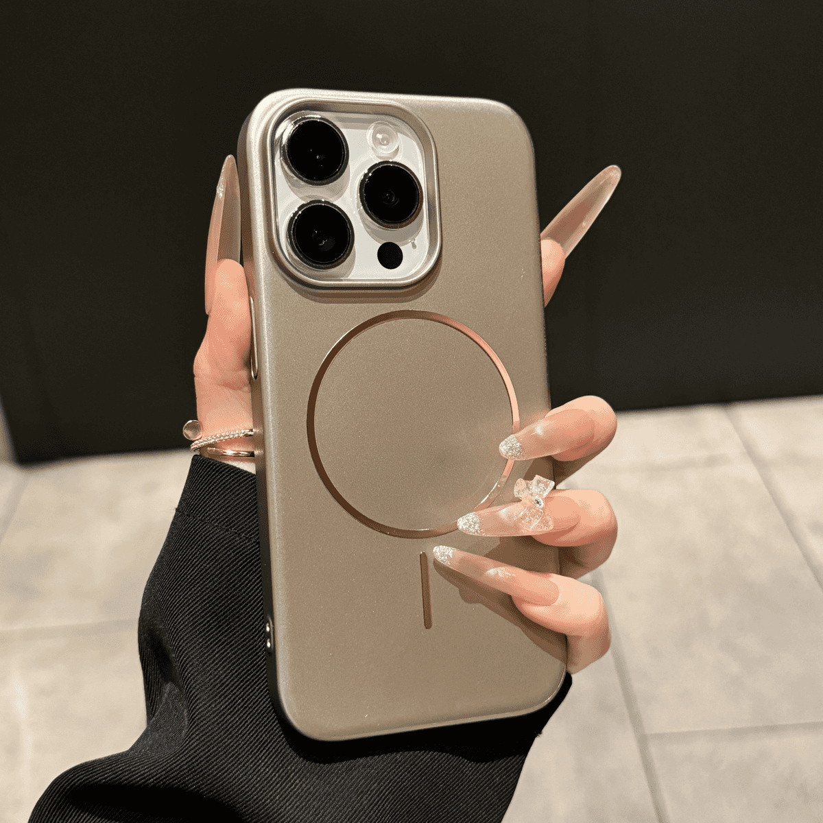 Ultra thin frosted magnetic case for iPhone