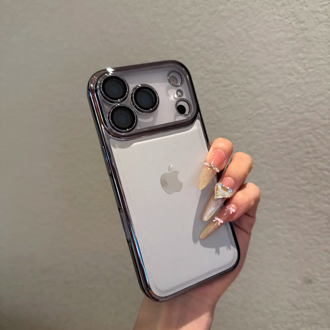 Electroplated leather pattern fashionable case for iPhone