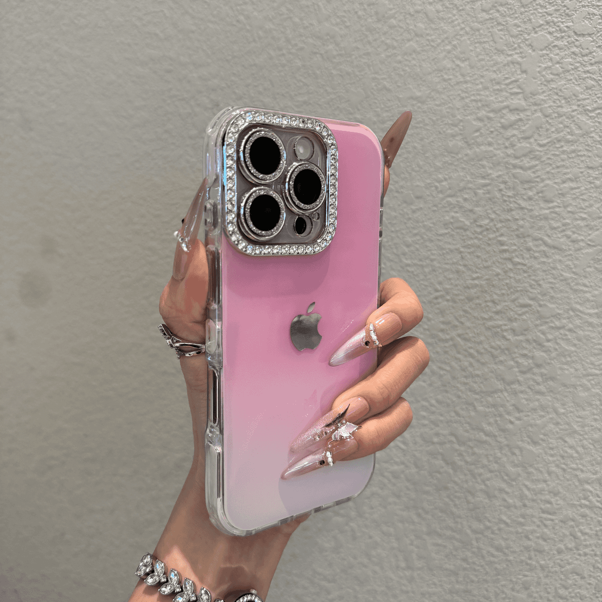 Advanced Gradient Flash Diamond Lens Case for iPhone