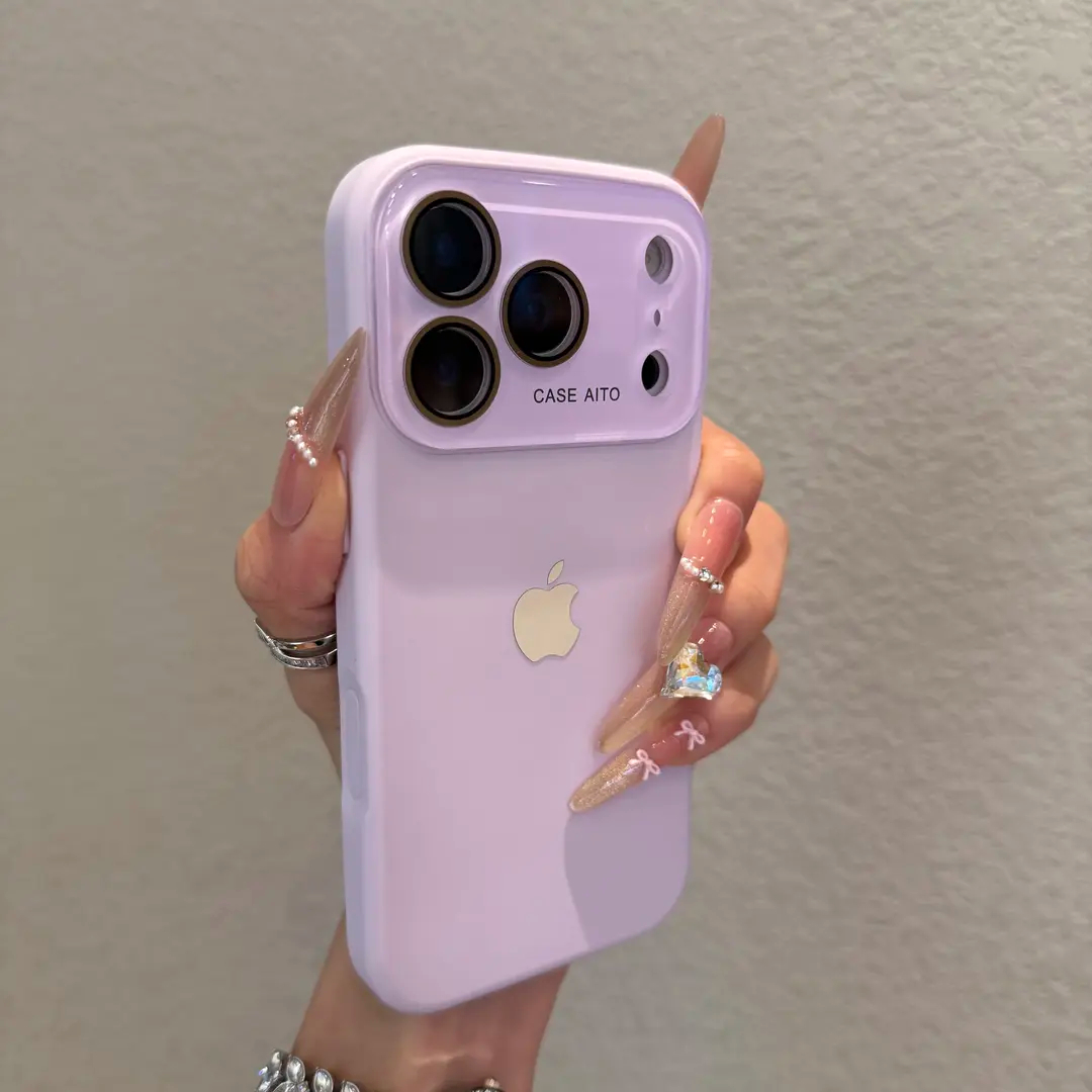 Tempered glass lens film skin sensitive liquid silicone case for iPhone