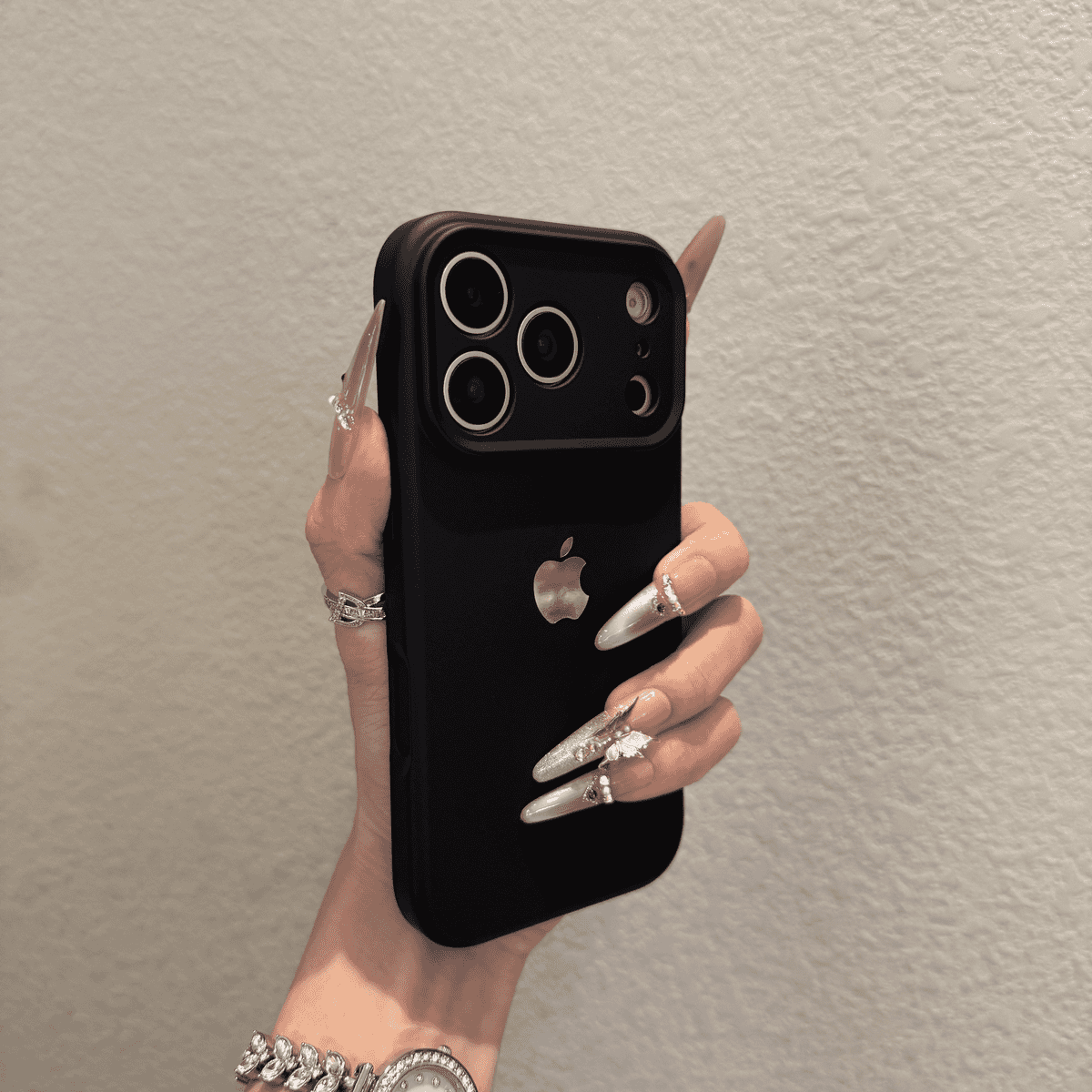 Liquid silicone skin feel anti drop case for iPhone