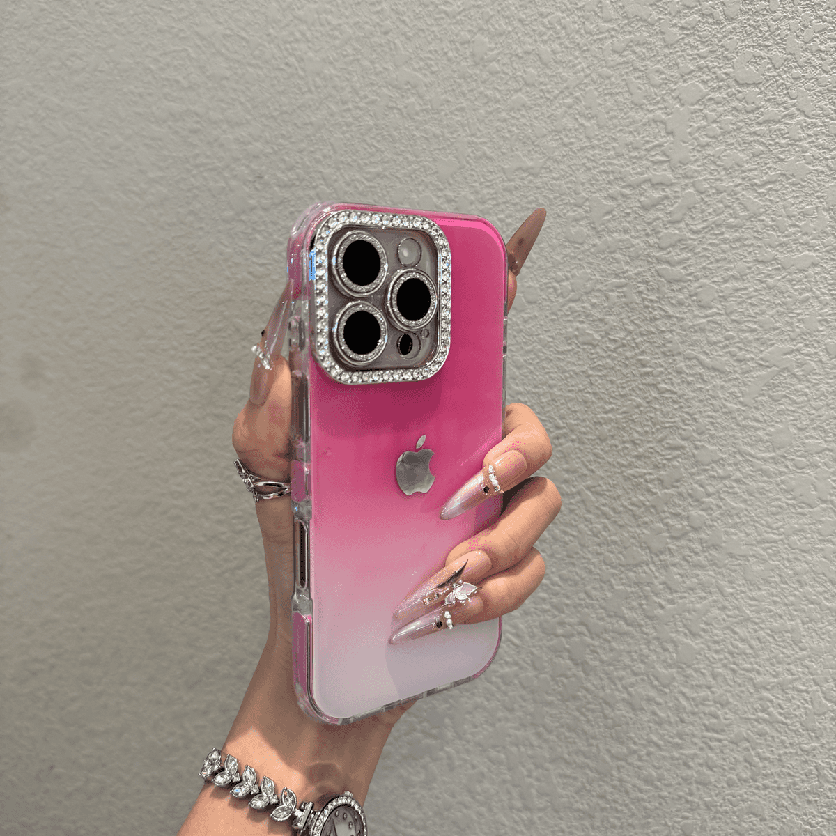 Advanced Gradient Flash Diamond Lens Case for iPhone