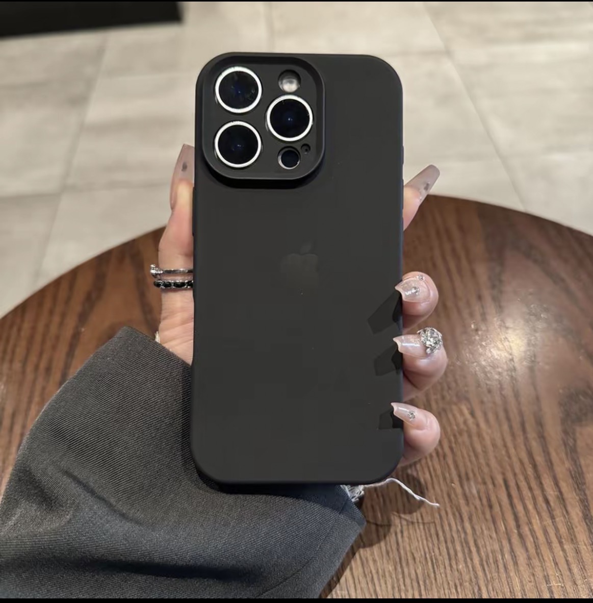 Solid color frosted silicone case for iPhone