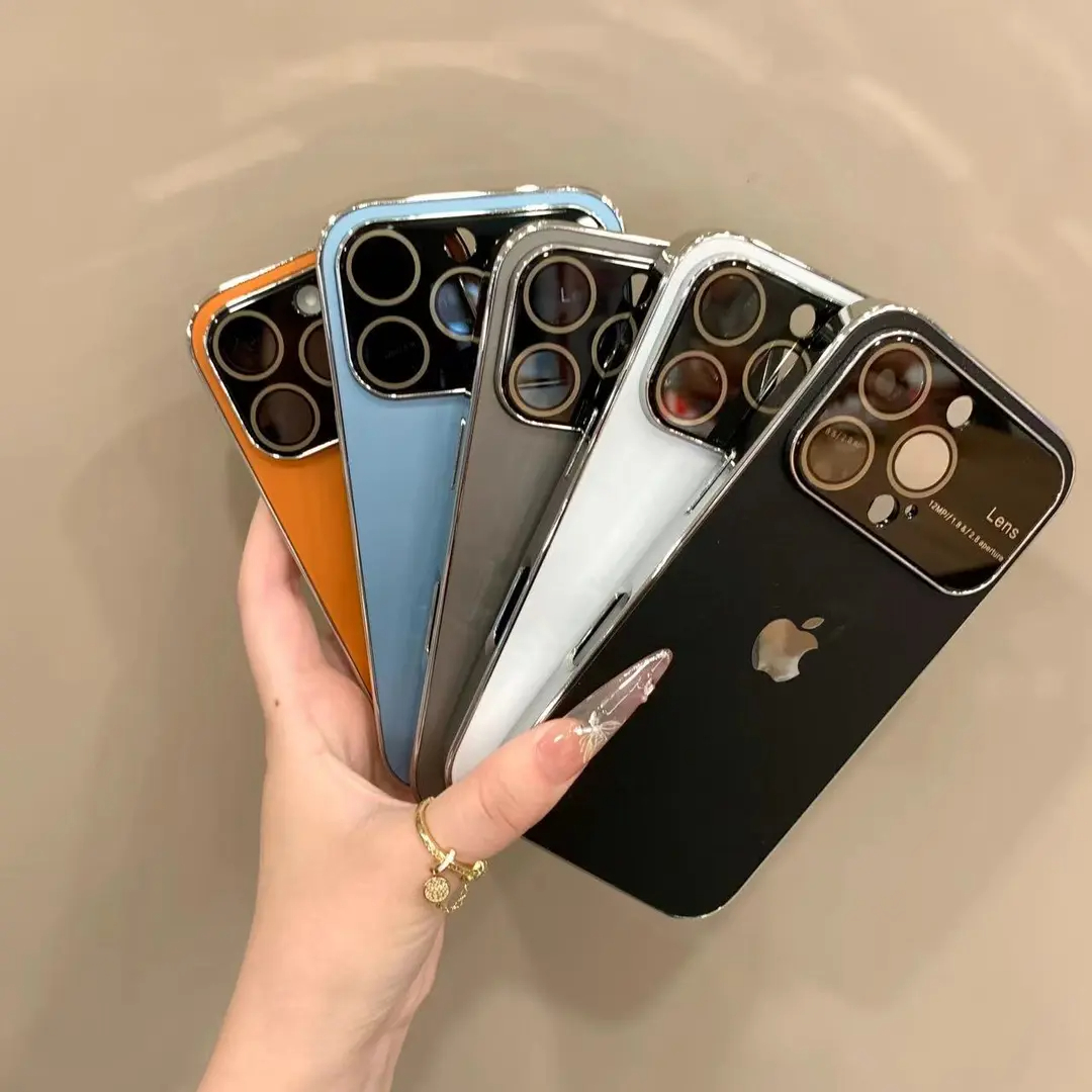 Large window electroplated frosted case for iPhone