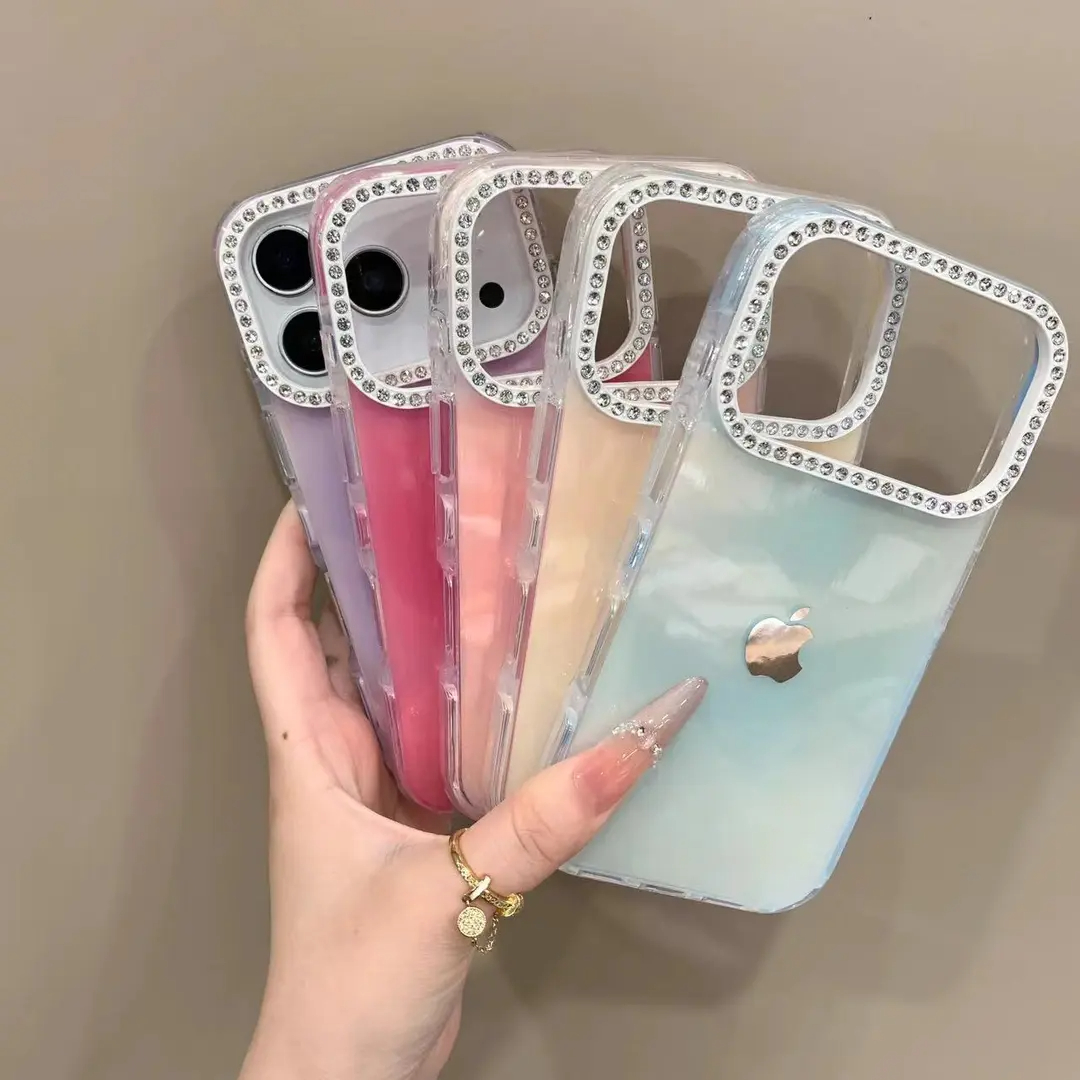 Dot drill lens dazzling jelly case for iPhone