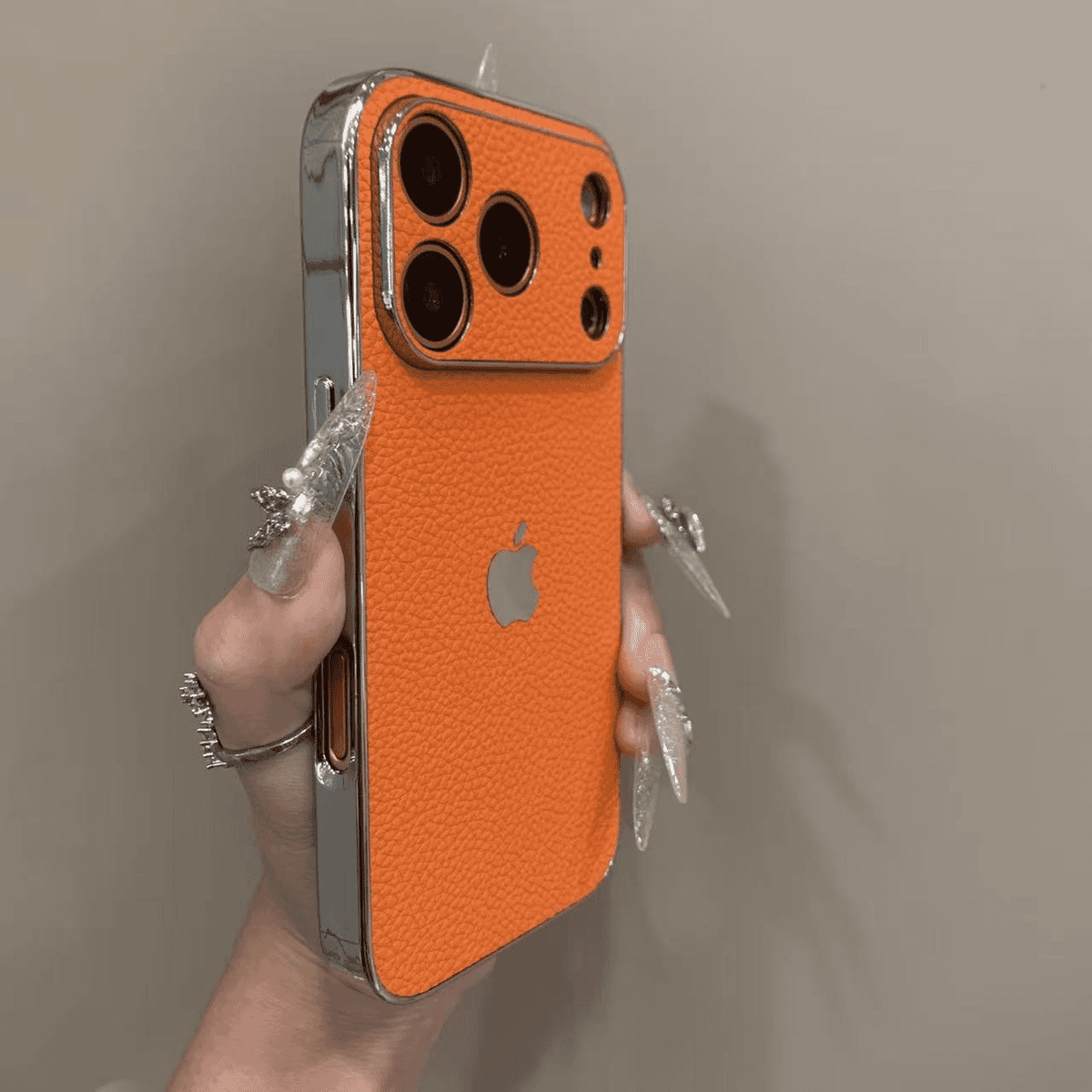 New electroplated lychee patterned case for iPhone