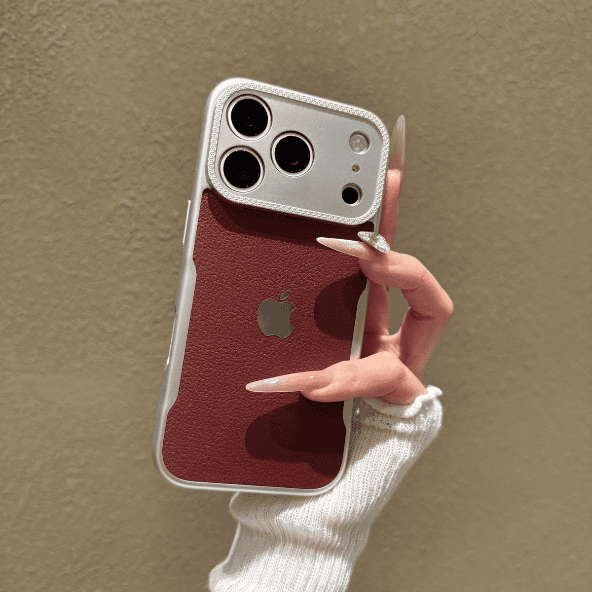 Little waist lychee skin pattern case for iPhone - Image 5