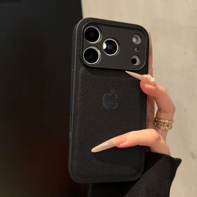 Premium Litchi Pattern Phone Case for iPhone - Image 3