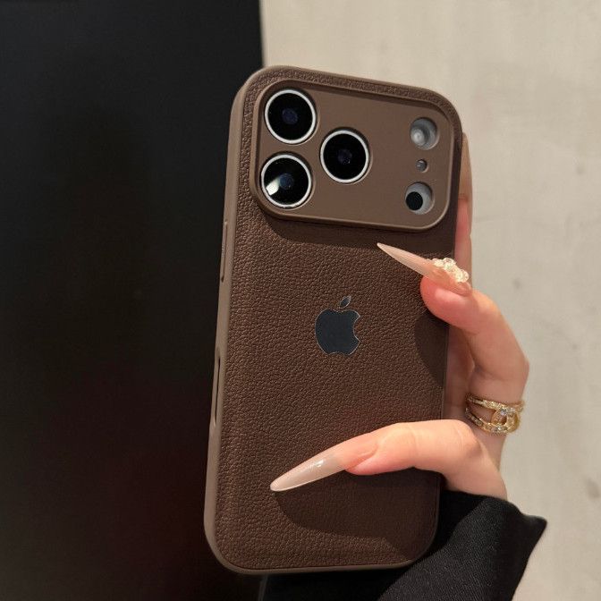 Premium Litchi Pattern Phone Case for iPhone - Image 4