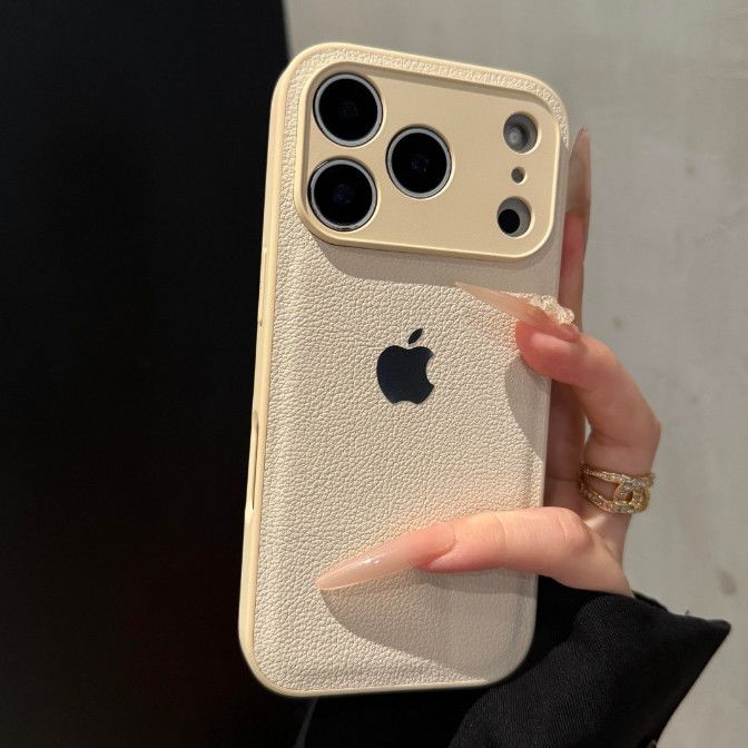 Premium Litchi Pattern Phone Case for iPhone - Image 5