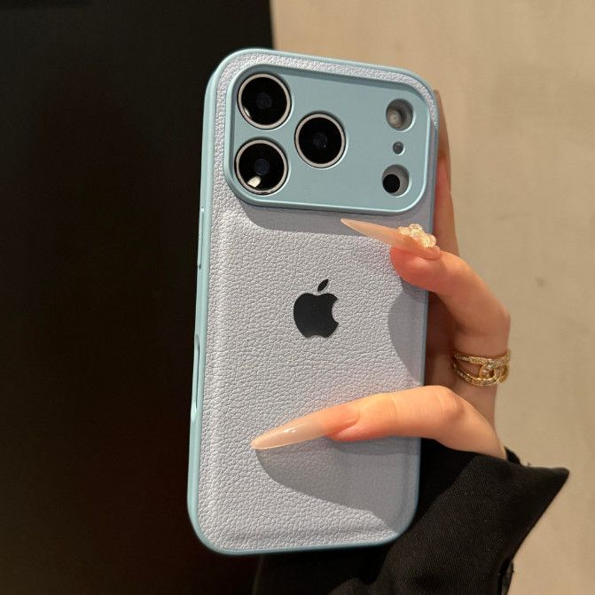 Premium Litchi Pattern Phone Case for iPhone - Image 7