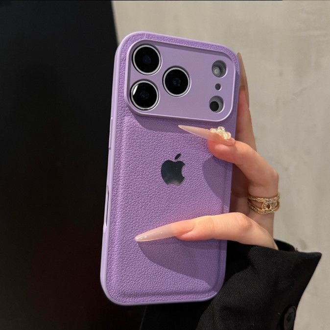 Premium Litchi Pattern Phone Case for iPhone - Image 8