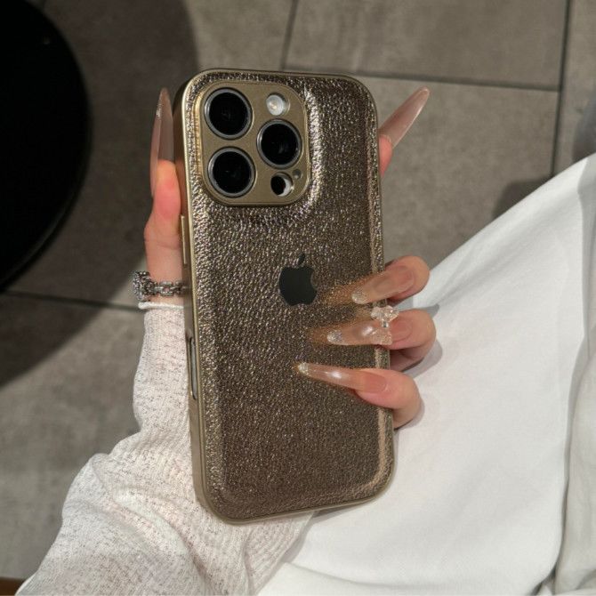 Premium Litchi Pattern Phone Case for iPhone - Image 2