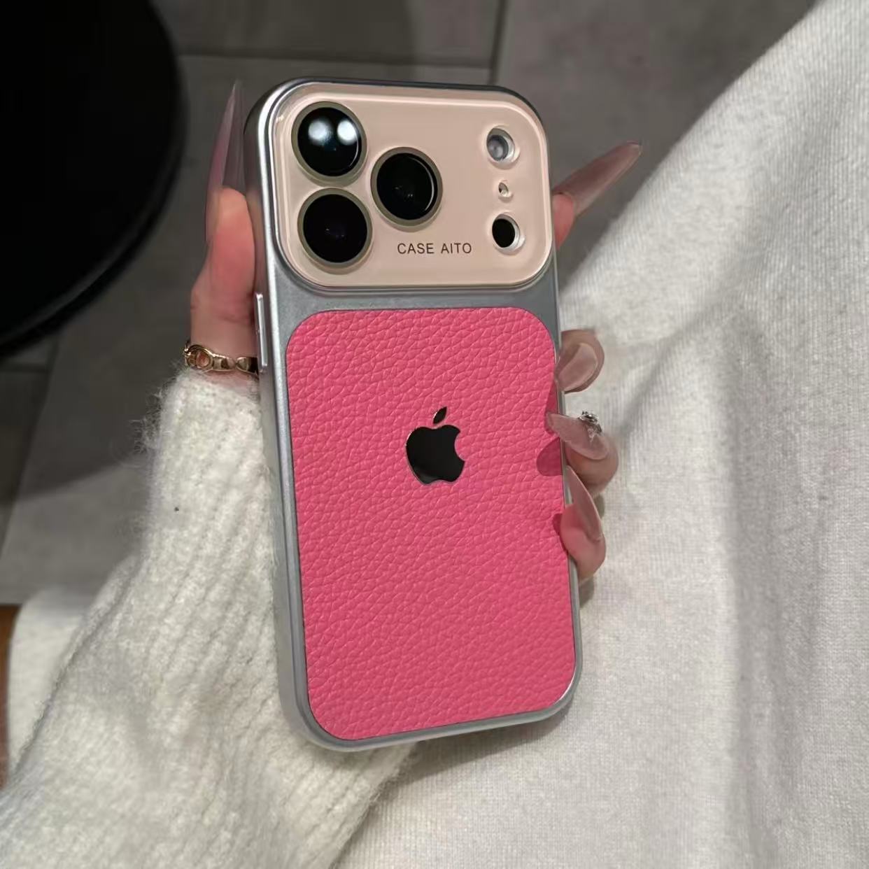 Advanced leather texture camera lens protection case for iPhone - Image 7