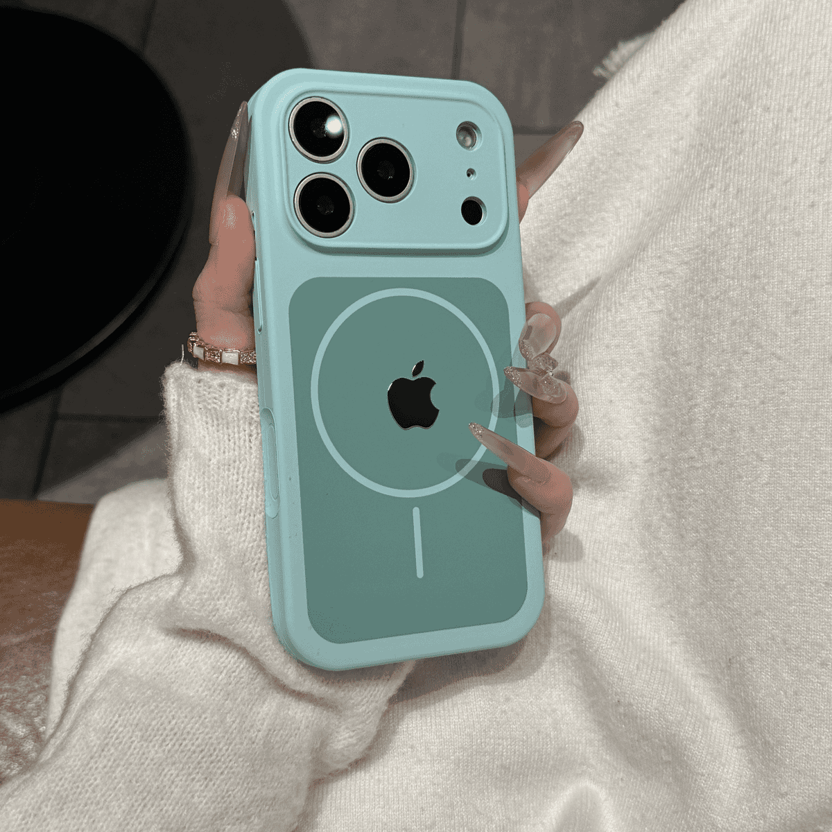 Skin feel liquid silicone magnetic case for iPhone - Image 5